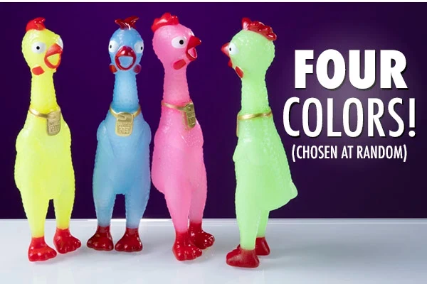 Mini Glow-in-the-Dark Rubber Chickens - Image 3