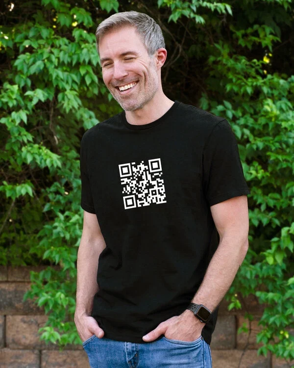 QR Code "Rickroll" T-Shirt - Image 2